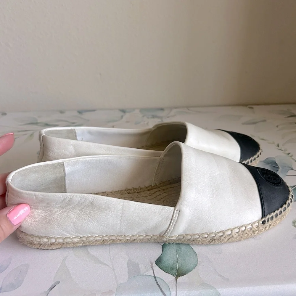 Tory Burch Color block Cap Toe Espadrille Flats